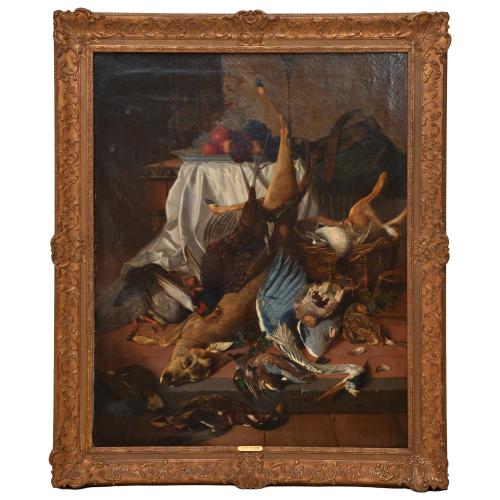 19TH CENTURY ENGLISH SCHOOL. "Hunting still life".