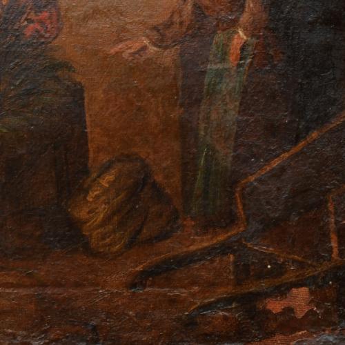 19TH CENTURY ENGLISH SCHOOL. "Characters and horese".