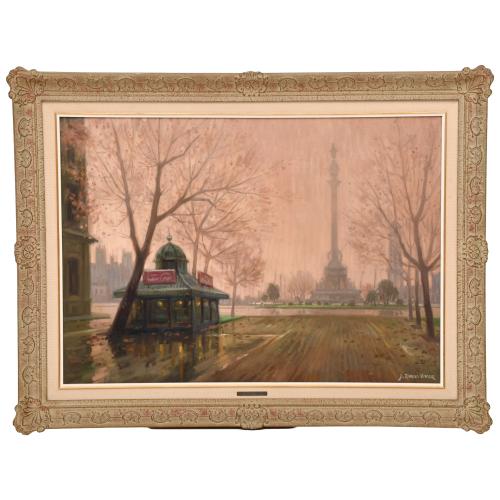 JOAN TORRAS VIVER (1929-2021).  "Rambla y Colón".