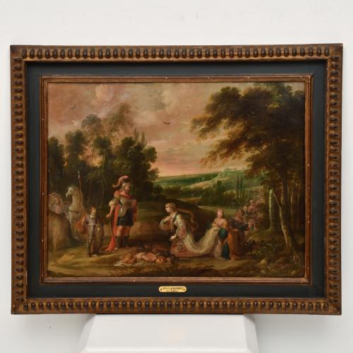 Antwerp School, 18th-19th Century. "Everyday life scene".