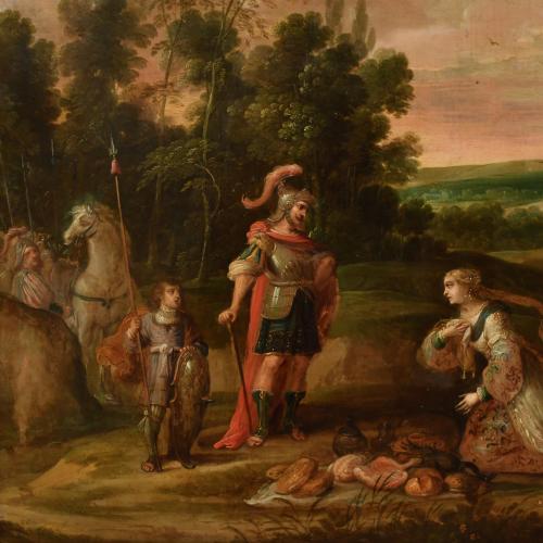 Antwerp School, 18th-19th Century. "Everyday life scene".
