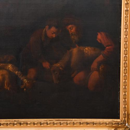 ESCUELA PROBABLEMENTE ITALIANA,SIGLO XIX. "Escena pastoril"