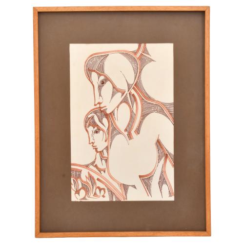 JOSÉ MARIA PARRAGA (1937-1997).  "Figuras", 1980.