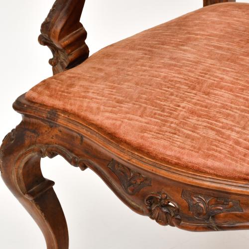 Sillón, estilo Luis XV, siglo XIX.