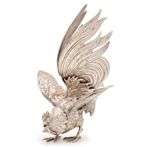 Figura de gallo de pelea, siglo XX. 