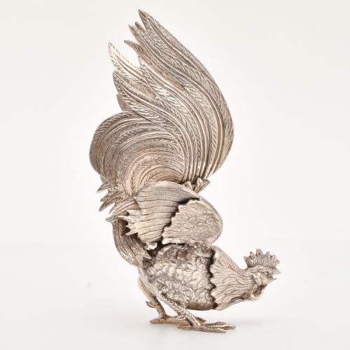 Figura de gallo de pelea, siglo XX. 