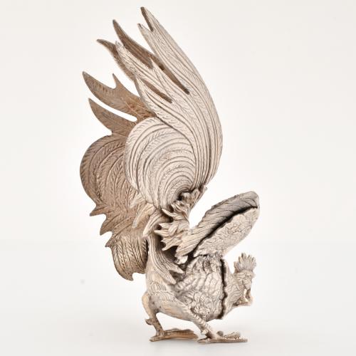 Figura de gallo de pelea, siglo XX. 