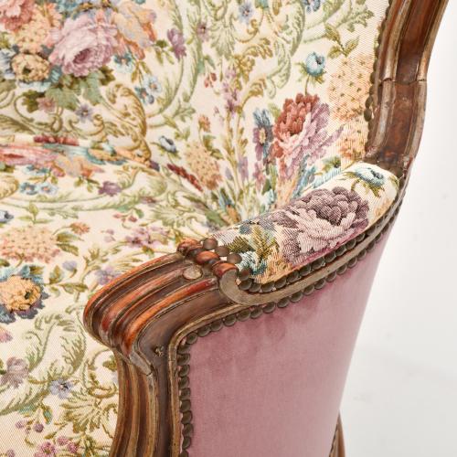 Sillón estilo Luis XV, siglo XIX.