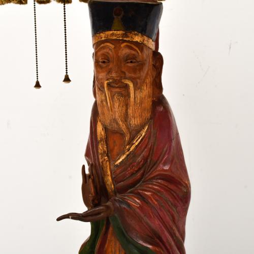 ESCUELA TIBETANA, PPS. SIGLO XX. Tallas de monjes reconvert