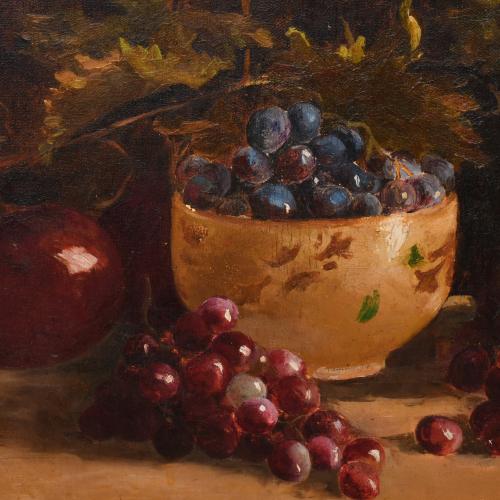ESCUELA ESPAÑOLA, SIGLO XX. "Bodegón de uvas".