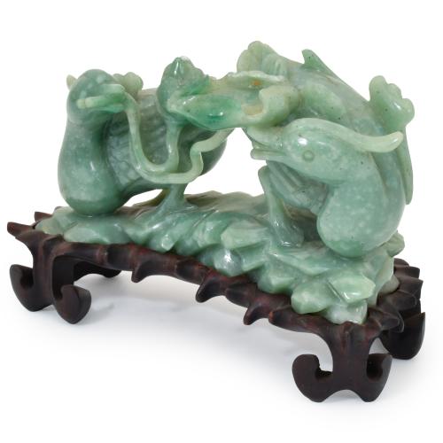 ESCUELA CHINA,  SIGLO XX. Pareja de patos. 
