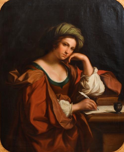 JOSEP TAPIRÓ I BARO (1830/36-1913) "Sibila Pérsica", a partir del original de Guercino, conservada en los Museos Capitolinos de Roma.