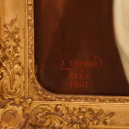 JOSEP TAPIRÓ I BARO (1830/36-1913) "Retrato del Hermano Gre