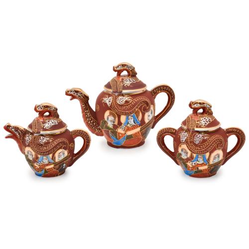 SIGUIENDO MODELOS SATSUMA, conjunto de té y café.