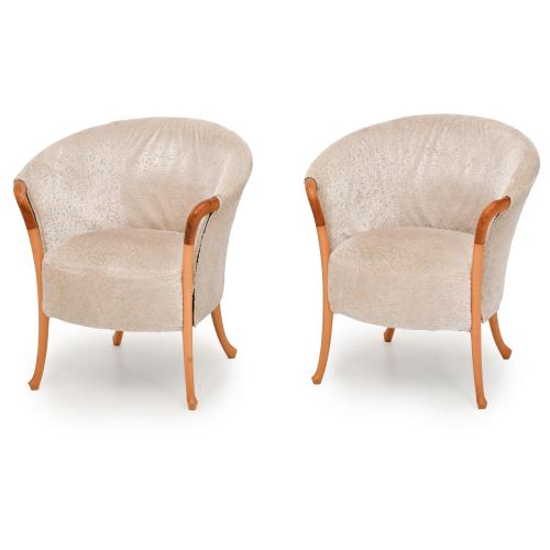 UMBERTO ASNAGO (1949) PARA GIORGETTI. Pareja de butacas modelo "Progetti", diseño de 1996.