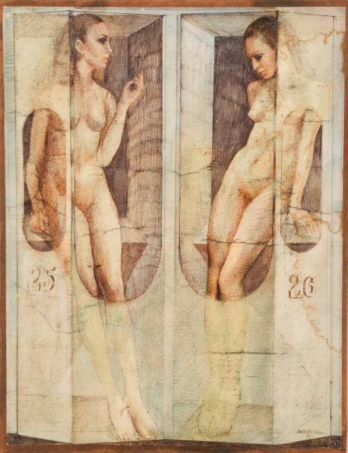 ANTONI COLL (XX). "Figuras femeninas", 1971.