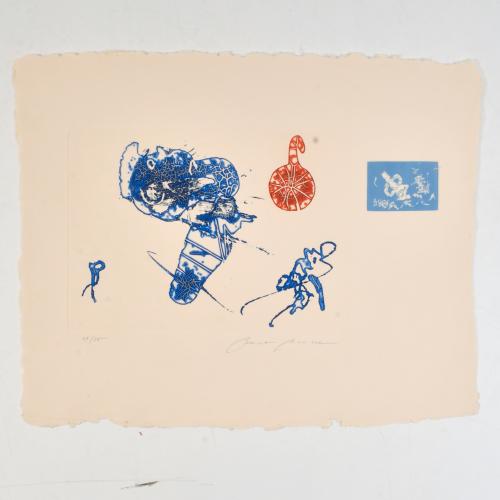 BENET ROSELL (1937).  Carpeta Blauw, 1986.