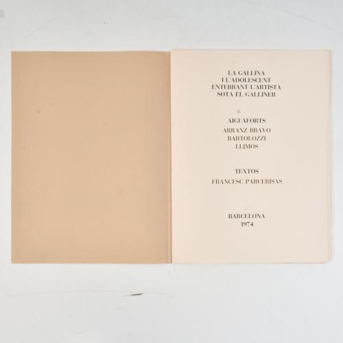 ARRANZ BRAVO, LLIMÓS AND BARTOLOZZI. Folder with 12 etching
