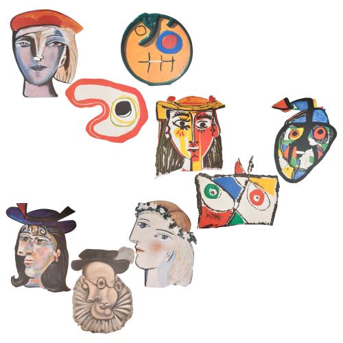 Pablo Picasso y Joan Miró 9 Caretas destinadas a la inauguración de los Juegos Paralímpicos de Barcelona de 1992.