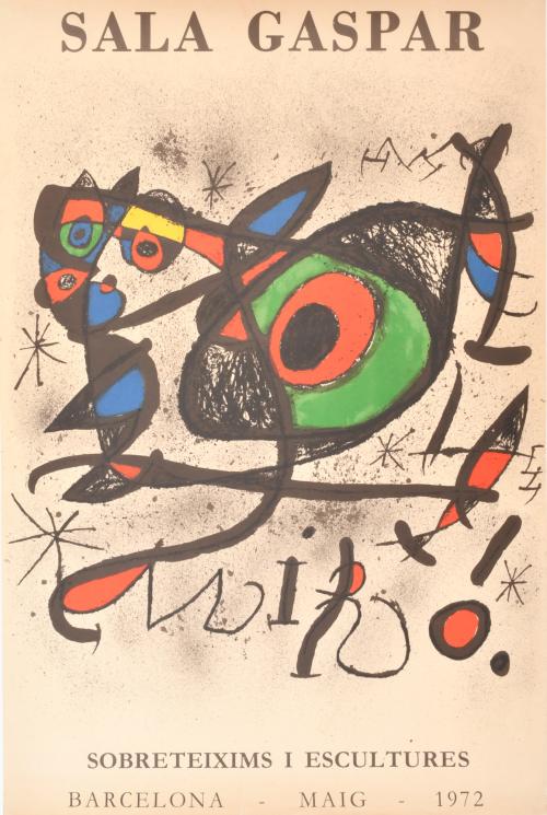 JOAN MIRÓ (1893-1983). Cartel litográfico para la Exposición en la Sala Gaspar. 1972.