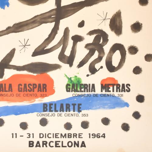 JOAN MIRÓ (1893-1983). Cartel litográfico para la exposició