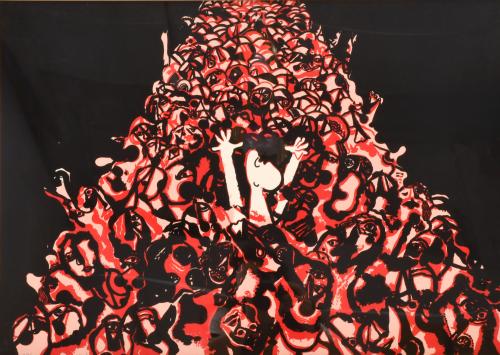 JOSEP GUINOVART (1927-2007). "Composición VI" de la Serie La Por del Poeta, 1971.