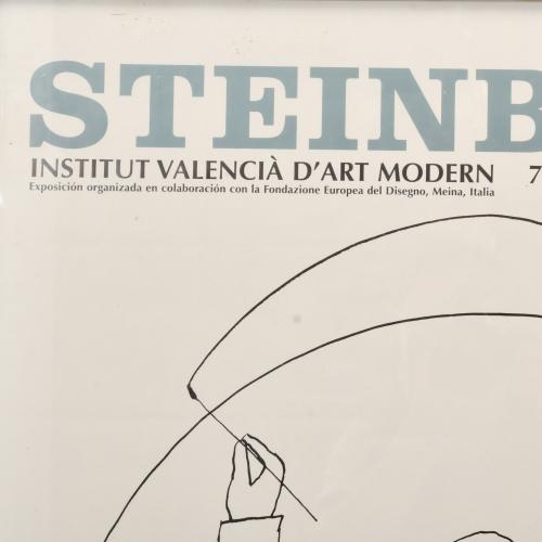 Poster for the Sul Steinberg exhibition at Institut Valenci
