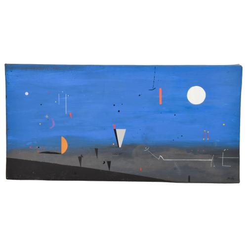 CHARLES METRAS (1962).  "Composición con luna blanca", 2008.