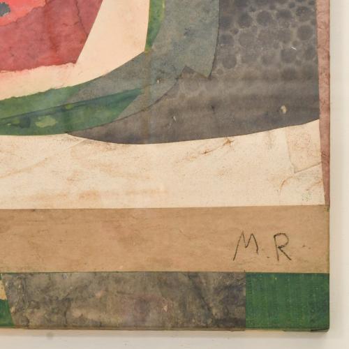MIGUEL RASERO (1955). "Bodegón de sandia y peras".