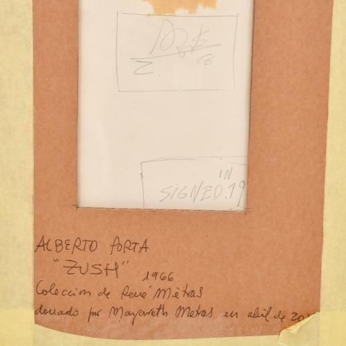 ALBERT PORTA, "ZUSH" (1946). Sin título, 1966.