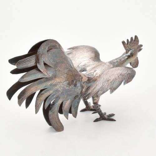 Pareja de gallos de pelea, siglo XX. 