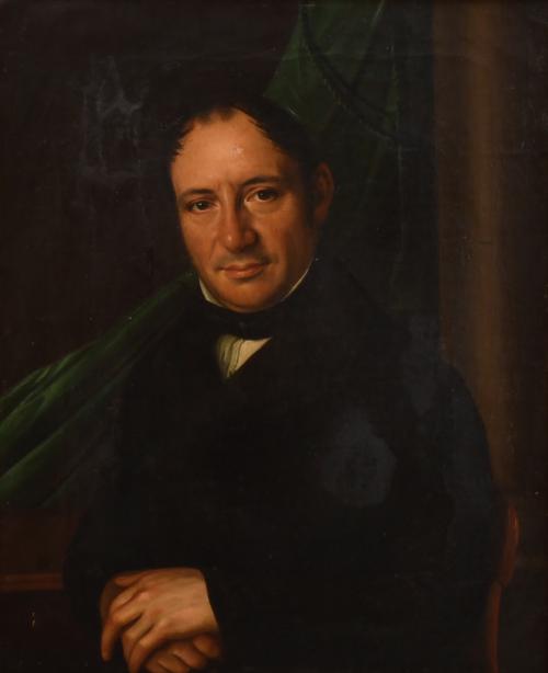 ESCUELA ESPAÑOLA, SIGLO XIX. "Retrato de Don José Nogués Tapés".