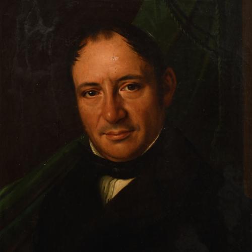 ESCUELA ESPAÑOLA, SIGLO XIX. "Retrato de Don José Nogués Ta