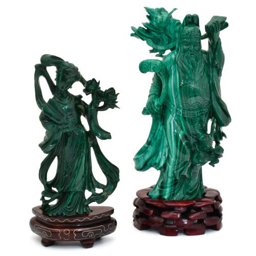 ESCUELA CHINA, SIGLO XX. "Shou Lao" y "Guanyin".