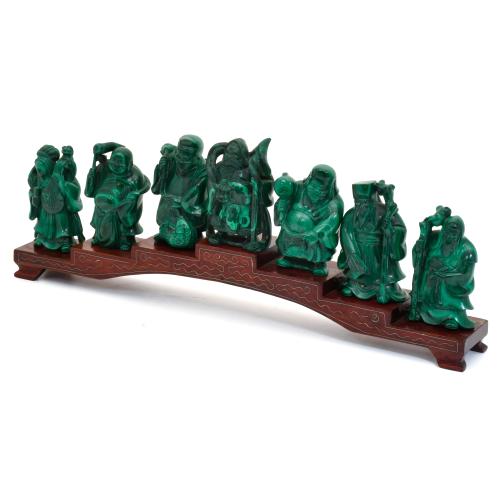 ESCUELA CHINA, SIGLO XX. "Los siete Sabios del bosque de bambú".