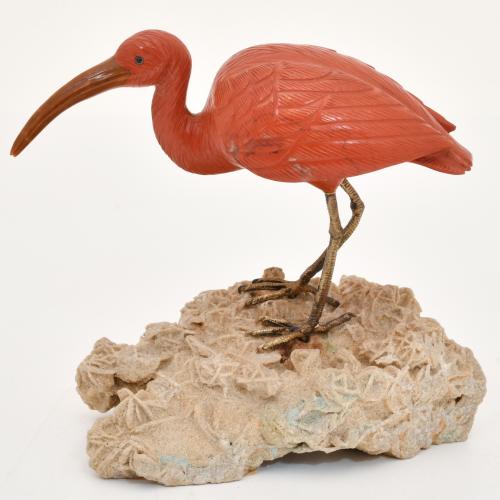 ESCUELA DE IDAR-OBERSTEIN, SIGLO XX.   "Ibis escarlata".