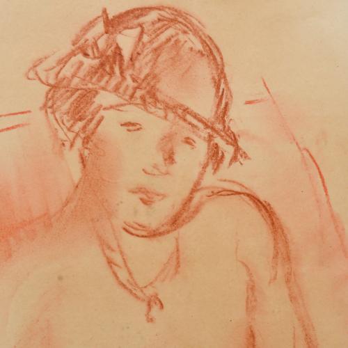 JOSEP MARIA MALLOL SUAZO (1910-1986). “Retrato joven”.