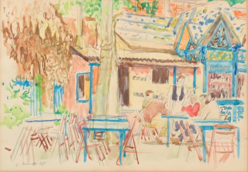 IGNASI MUNDÓ (1918-2012). “Terraza”, 1983.