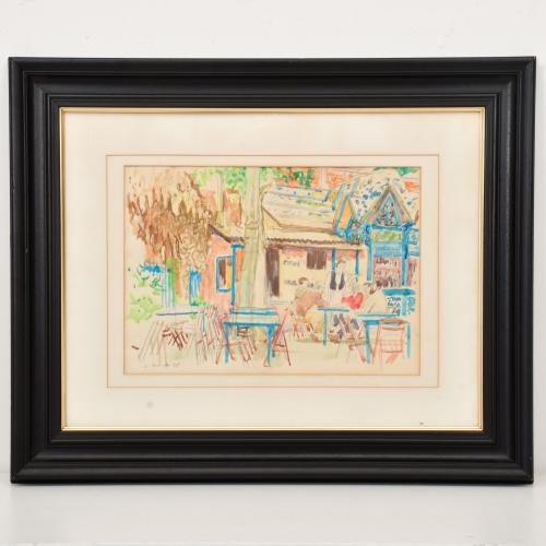 IGNASI MUNDÓ (1918-2012). “Terraza”, 1983.