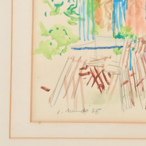 IGNASI MUNDÓ (1918-2012). “Terraza”, 1983.