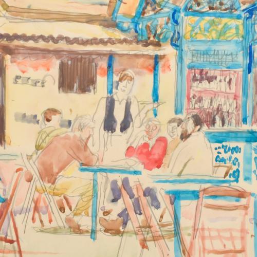IGNASI MUNDÓ (1918-2012). 'Terrace', 1983.