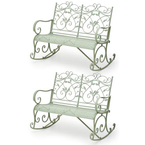Pareja de bancos-balancín para jardin, siglo XX.