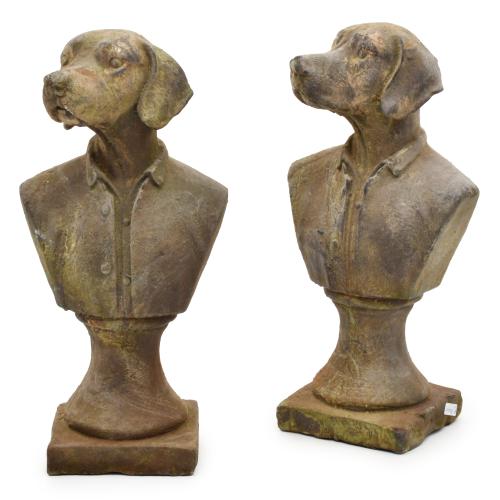 Pareja de figuras para jardín, siglo XX.