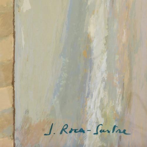 JOSEP ROCA-SASTRE (1928-1997). "Interior con suelo de mosai
