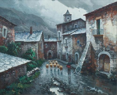 AGUSTÍN PARDO (1949). "Paisaje Pirineo".