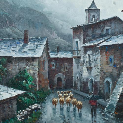 AGUSTÍN PARDO (1949). "Paisaje Pirineo".