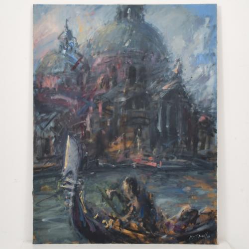 AUGUST ROSELL (1951).  "Santa María de la Salud", Venecia.