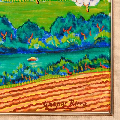 GASPAR RIERA (1922).  "Paisaje con almendros".