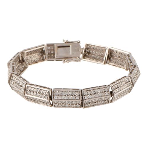 Pulsera articulada de diamantes