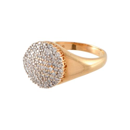 SIGUIENDO MODELOS DE VASARI, Anillo con pavé de diamantes.